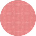 thumbnail image 1 of Ahgly Company Machine Washable Indoor Round Transitional Light Coral Pink Area Rugs, 4' Round, 1 of 7
