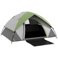 thumbnail image 1 of Outsunny 2 Man Camping Tent, 3000mm Waterproof Family Tent, Grey and Green, 1 of 10