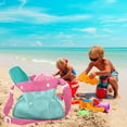 thumbnail image 5 of Mesh Beach Bag Sand Toy Bag Beach Toys Storage Bag Mesh Beach Bag Kid Mesh Storage Bags Mesh Bag for Beach Kids Beach Tote (Green), 5 of 6