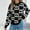 005 Black, variant on Fall Halloween Sweater for Women - Knitted Lantern Sleeve Sweatshirts Winter Holiday Xmas Christmas Pullover Party Tops
