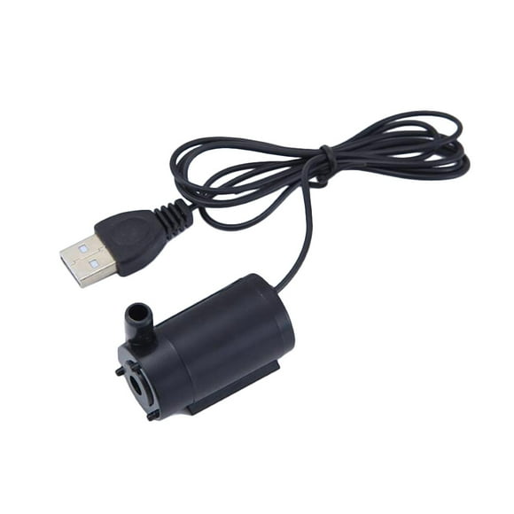 Milisten USB 1 Meter Cable Micro Water Pump Mini Submersible Pump Fountain Pump Aquarium Water Pump Small DC Motor Water Pump Black (Horizontal Type)
