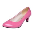 thumbnail image 6 of NaWent Womens Classic Closed Toe D'Orsay Bow Kitten Heel Pump | Dress, Work, Party Mid Heeled Pumps Pink 7(39), 6 of 6