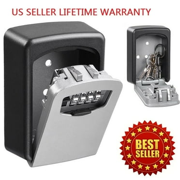 4 Digit Combination Key Lock Box Wall Mount Safe Security Storage Case Organizer