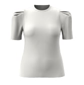 Free Assembly Women's Crewneck Tee with Puff Sleeves, XS-XXL