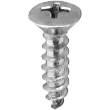 

100 #10 X 3/4 Phillips Oval Head Tapping Screws Chrome