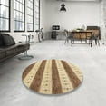 thumbnail image 3 of Ahgly Company Indoor Square Contemporary Light Brown Abstract Area Rugs, 8' Square, 3 of 6