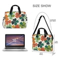 thumbnail image 3 of FORMRS 16" Laptop Bag Carrying Sleeve Case with Handle Travel Shoulder Briefcase, White Clover Pattern, 3 of 8