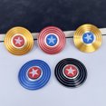 thumbnail image 4 of Captain America Shield Fidget Spinner, Aluminum Alloy, Fun and Casual Toy for College Students, Available in Bags [Black Tiger Head Shield Spinner], 4 of 5