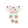 thumbnail image 5 of Toddler Baby Girl Christmas Outfits Reindeer T-Shirt Long Sleeve Tops Striped Tutu Skirt Pants Set, 5 of 8