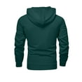 thumbnail image 3 of Hogleaql Mens Hoodie Sweatsuit 2 Piece Solid Color Sweat Hoodie Joggers Sport Pant Set Fleece Winter Suit with Pockets Dark Green 3XL, 3 of 4