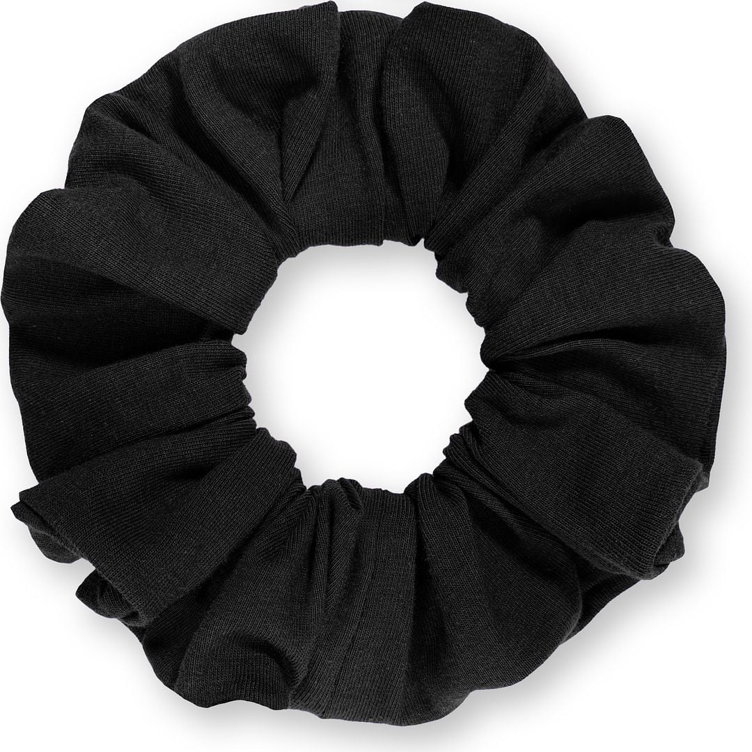 Scrunchies Cotton Knit Standard Size 3-Pack Ponytail Holder Made in USA Scrunchie King Black
