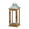 thumbnail image 1 of Gallery of Light 10018832 Metal & Wood Galvanized Lantern, 1 of 1