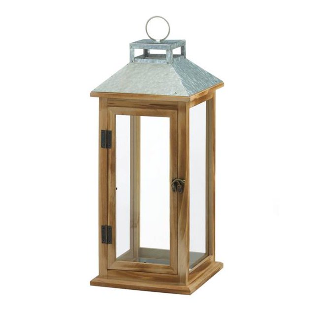 Gallery of Light 10018832 Metal & Wood Galvanized Lantern