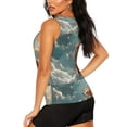 thumbnail image 3 of Disketp Starry Sky Cloud Fox Print Women's Workout Tank Top Sleeveless Gym Shirt Quick Dry Fitness Bodybuilding Sleeveless T Shirt-Large, 3 of 7