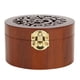 thumbnail image 1 of Caja de música de forma redonda de estilo retro, hermosa caja de joyería musical hueca, adorno para el hogar, regalo (caja de madera redonda hueca, movimiento plateado tipo B), 1 of 10