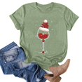 thumbnail image 4 of SZXZYGS T Shirt Casual Western Approprié T Shirt pour les Femmes Convenables Chemises d'Impression de Noël Col Rond Manches Courtes Tee Tops Tunique Blouse 2024 Été, 4 of 5