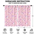 thumbnail image 2 of Blackout Kids Curtains,Pink Cartoon Unicorn Dessert Pattern Childrens Insulated Curtains Set Of 2,Bedroom Essentials,Toddler Room Decor 52"x84", 2 of 5