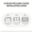 thumbnail image 5 of UPONRAY Waterproof Recliner Covers, Non-Slip 3 Seater Recliner Chair Covers, Washable Furniture Protectors Reclining Chair Cover for Kids Pet Dog(3 Seater,Chocolate), 5 of 11