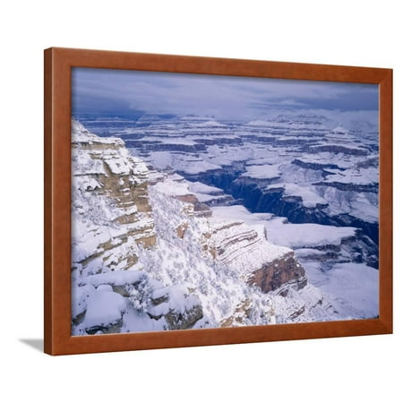 Snow Covered Grand Canyon, South Rim, Grand Canyon NP, Arizona Framed Print Wall Art By Greg