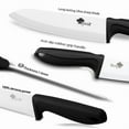 thumbnail image 6 of Ceramic Knife Set 6" 5" 4" 3" Sharp Chef Knives + One Peeler Non Rust White Blade with Sheaths Meat Fruits Vegetables Knife Non Rust Advantage Slicer, 6 of 9