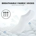 thumbnail image 3 of Honeysea 6 Pairs No Show Socks for Women Men, Low Cut Non Slip Socks for Flats Invisible Liner Socks, 3 of 7