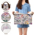thumbnail image 5 of Yayeee Foldable Storage Basket for Shelves with Handles Set of 2 Waterproof Cloth Bins, Purple Floral Pattern, 5 of 7