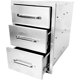 thumbnail image 2 of 14w outdoor kitchen stainless steel flush - mount bbq cajones con chrome handle, 3 - layer built - in cajón para outdoor kitchen island patio grill station, 2 of 7