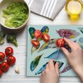 thumbnail image 3 of Tribal Cutting Board, Tribal Feather Magic and Balance Harmony Print, Decorative Tempered Glass Cutting and Serving Board, Large Size, Multicolor, by Ambesonne, 3 of 5