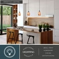 thumbnail image 3 of Milano Bronze Mini Pendant Ceiling Light Amber Swirl Glass, 3 of 9