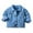 Blue, variant on Godderr Girls Boys Denim Jacket for Kids Toddler Button Solid Color Lapel Jeans Jacket Top for 3M-6Y Outerwear Jackets