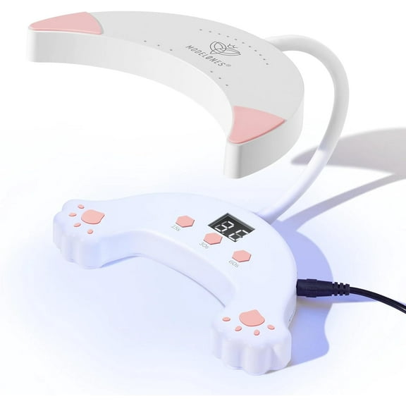 modelones UV LED Nail Lamp, Gooseneck UV Light for Gel Nails, 48 W Nail Light for Gel Nail Polish with 3 Timers and LCD Display, LED Nail Lamp for Fast Curing