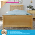 thumbnail image 2 of Carousel Twin Bed Frame, Solid Wood Classic Platform Bed with Headboard, Natural, 2 of 7