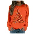 thumbnail image 2 of Christmas Tree Sweatshirts for Women 2025 Long Sleeve Crewneck Casual Holiday Graphic Sweatshirt Pullover Tops, 2 of 5