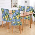 thumbnail image 2 of Yayeee 4 Pack Dining Chair Covers Stretch Parson Chairs Slipcovers Seat Protector, Green Lemon Plaid, 2 of 6