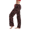 thumbnail image 2 of Just Love Fleece Pajama Pants for Women Sleepwear PJs. (Black - Candy Cane, X-Small), 2 of 3