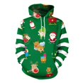 thumbnail image 1 of Sudadera con capucha rosa de Navidad para hombre, 3D jersey con estampado de Papá Noel, chándal de manga larga, ropa de calle para pareja, ropa masculina, 1 of 4