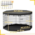 thumbnail image 3 of PawHut 8 Panels Foldable Dog Playpen with Bottom Pad & Top Cover, 36" High, 3 of 10