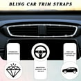 thumbnail image 3 of 5M (16.4FT) 2-Row Rhinestone Trim for Car Steering Wheel & Interior Decor – Self-Adhesive Crystal Diamond Strip for Dashboard, Air Vents (Silver/Black/Pink), 3 of 7