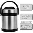 thumbnail image 4 of NEX Food Jar 75Ounce Wide Mouth Stainless Steel Vacuum Insulated Lunch Thermos Silver, 4 of 7