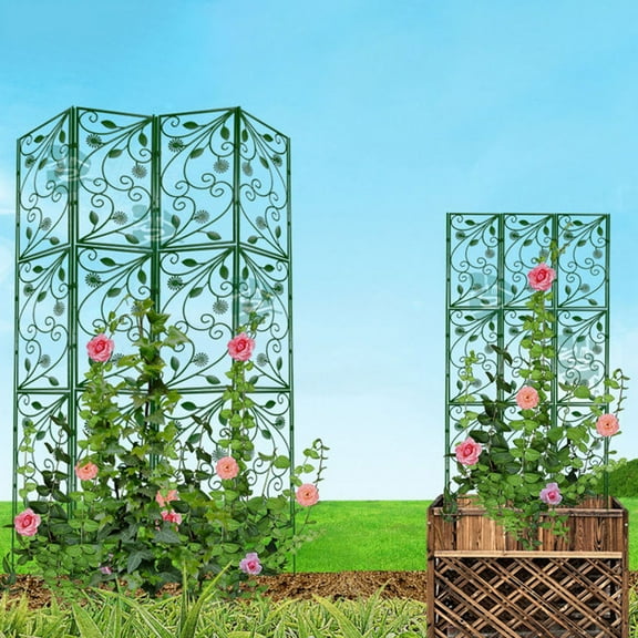STRANDCHIC 6Pcs Reusable Flower Trellis Green Plastic for Climbing Plants Support in Landscape Projects