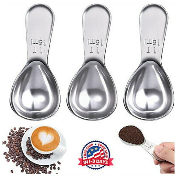 3 Pieces Tablespoon Coffee Scoop Stainless Steel Coffee Scoops Short Handle