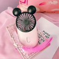 thumbnail image 4 of Cute mini fan, portable USB charging, with LED light, 3-speed adjustable speed, suitable for indoor or outdoor activities 2810Cpink, 4 of 5