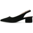 thumbnail image 3 of Journee Womens Sylvia Sling Back Covered Block Heel Pumps, Widths Available, 3 of 9