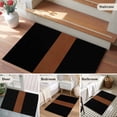 thumbnail image 5 of Boho Black Washable Area Rug 2x3 and Brown Striped Tribal Farmhouse Style Low-Profile Area Rugs with Non Slip Backing Indoor Floor Carpet for Entrance Living Room Bedroom Home Office, 5 of 9