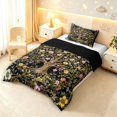 thumbnail image 2 of Homewish Vintage Tree Of Life Twin Comforter Sets,Romantic Floral Bedding Set,Black Green,Black Reversible,2pcs,1 Comforter and 1 Pillowcase, 2 of 7