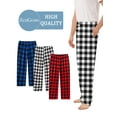 thumbnail image 6 of Lollipie Men's Pajama Pants 3-Pack Drawstring Plaid Pajamas Bottoms Soft Long Lounge Woven Pj Sleep Pant with Pockets, 6 of 7