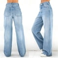 thumbnail image 5 of EMMIOL Women's Vintage Y2K Wide Leg Jeans 90s Baggy Boyfriend Style Denim Pants,Low Rise Loose Fit Jeans, 5 of 6