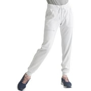Heartsoul Break On Through Scrubs Pant for Women Low Rise Jogger HS030P, XXS Petite, White