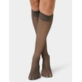 thumbnail image 3 of No nonsense Women's Sheer Knee Highs with Comfort Top 10 Pair Pack, Off Black, One Size, 3 of 4