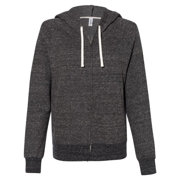 JERZEES Women�'s Snow Heather French Terry Full-Zip Hooded Sweatshirt